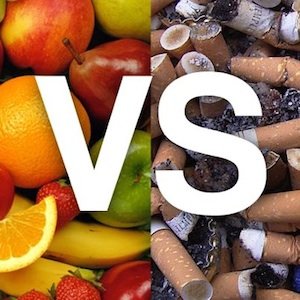 smettere di fumare vs frutta e verdura